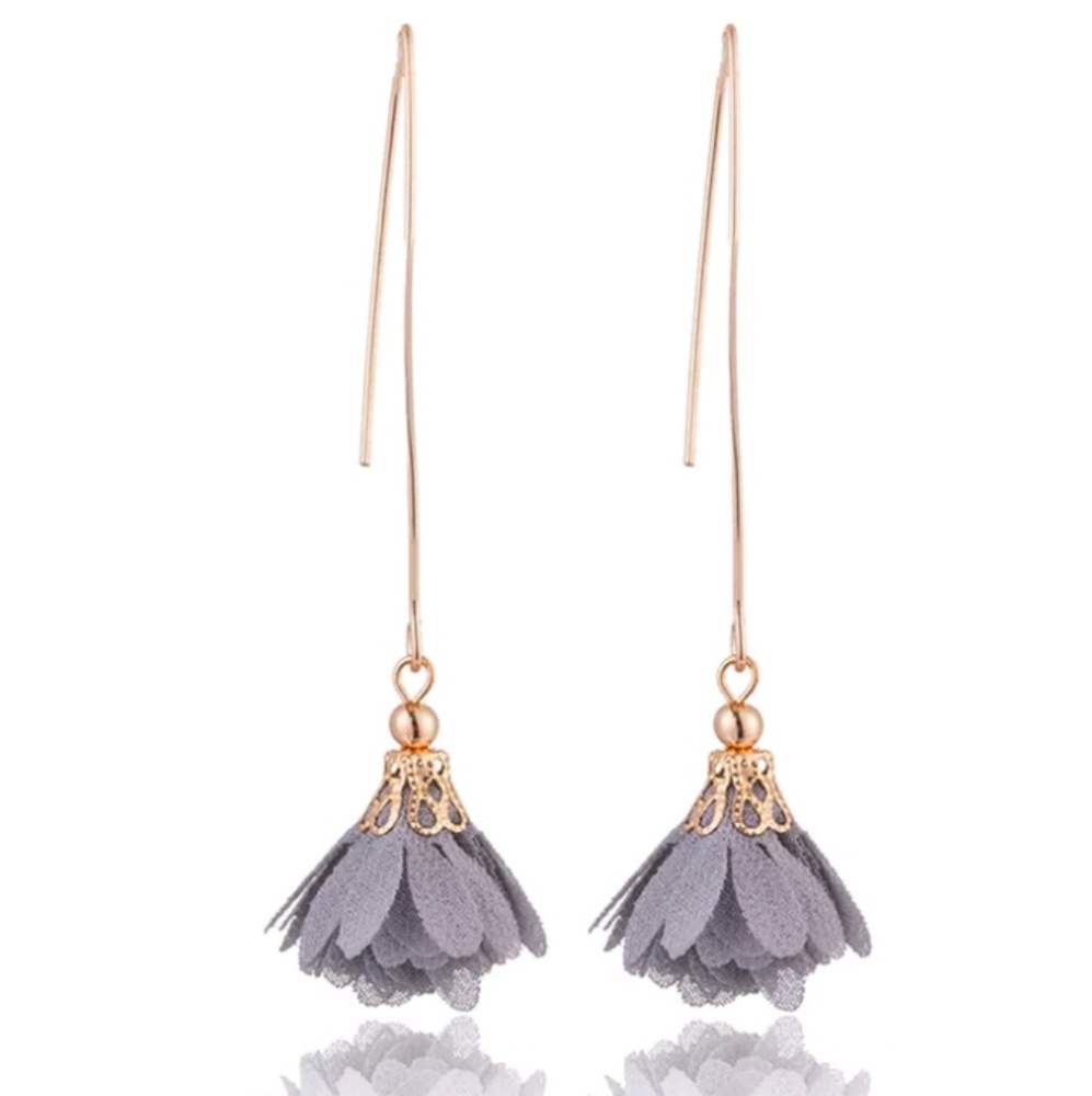 Flower Dangling Boho Gypsy 2.75in Earrings